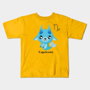 Cute Capricorn Zodiac Sign Kids T-Shirt